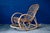 Rocking Chair in Natural Rattan and Bamboo, 1960s For Sale - Image 3 of 11