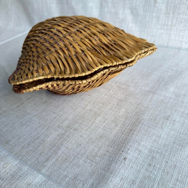 Wicker Clam Shell | Chairish