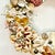 Cream Vintage 1980s Coastal Boho Chic Seashell Encrusted Wreath For Sale - Image 8 of 11