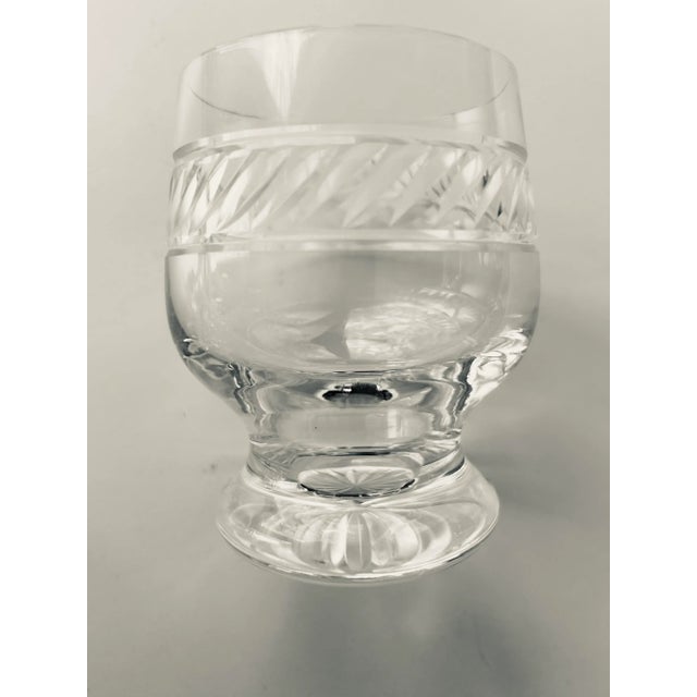 Mid-Century Modern Vintage Crystal Cocktail Glasses Short Tumblers- Set of 6 For Sale - Image 3 of 4