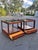 John Keal Mid Century Modern Side Tables With Smoked Inset Glass | in the Style of John Keal for Saltman Brown For Sale - Image 4 of 12