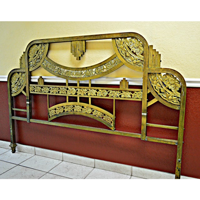 Art Deco Brass Bed Headboard Chairish