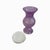 Orchid Colored Hourglass Shaped Glass Hurricane. Sits on Separate Round Clear Acrylic Base. A Lovely Fresh Take on the...