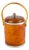 Christofle Chrome and Red Tea Amber Lucite Barware Ice Bucket, circa 1970 For Sale