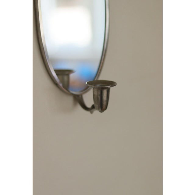 Mid-Century Swedish Pewter Sconces with Mirrors, Set of 2 For Sale - Image 13 of 15