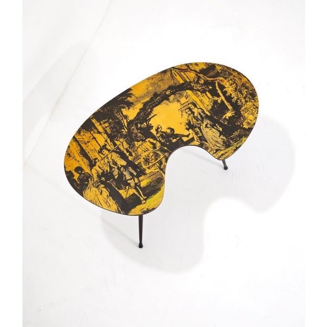 Mid-Century Modern Low Table in Wood and Metal, Italy, 1950s For Sale - Image 11 of 12