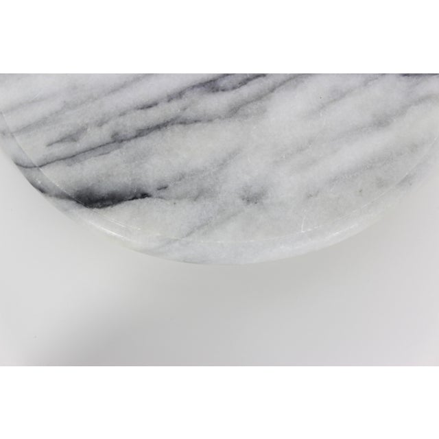 Vintage Italian Carrera Marble Lazy Susan For Sale - Image 6 of 8