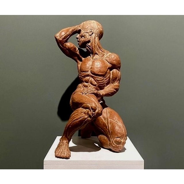 French Artist, Model or Écorché of a Flayed Man, 20th Century, Terracotta For Sale - Image 6 of 6