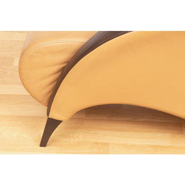 Animal Skin Spanish Armchair in Brown Leather For Sale - Image 7 of 14