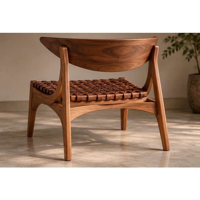 Not Yet Made - Made To Order Pair of Klismos Lounge Chair For Sale - Image 5 of 5