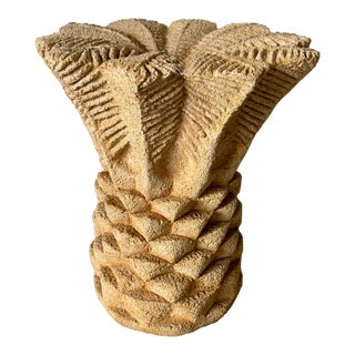 Vintage Chic Palm Beach - Style Palm Tree Shape Plaster Dining Table Base For Sale