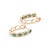 14k Gold 1.7ct Natural Emerald & Diamond Halo Art Deco Hoop Earrings- 2 Pieces For Sale - Image 11 of 18