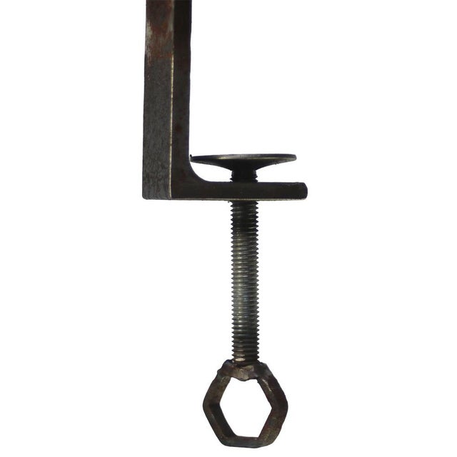 Vintage Industrial Green Metal Machinist Table Clamp Lamp For Sale - Image 6 of 7