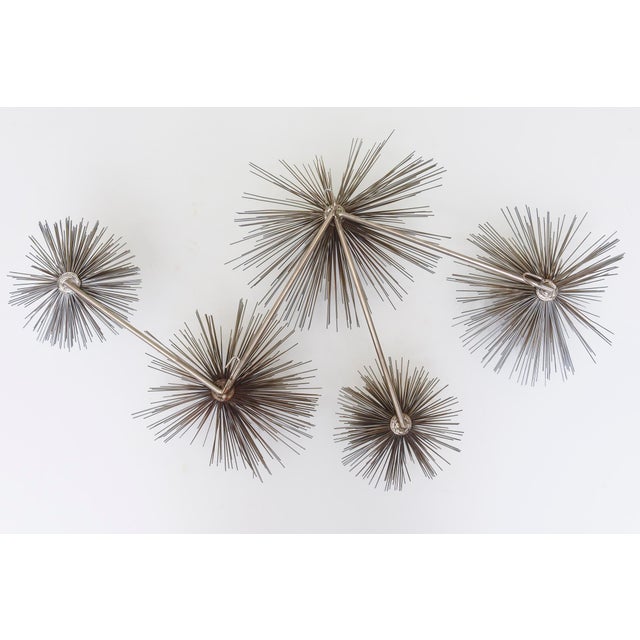 1970s Vintage Curtis Jere Chrome Plated Sputnik Pom Pom Wall Sculpture, 1970's For Sale - Image 5 of 10