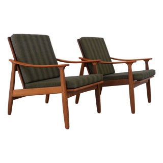 Danish Modern Teak Lounge Chairs, 1960s, Set of 2 For Sale