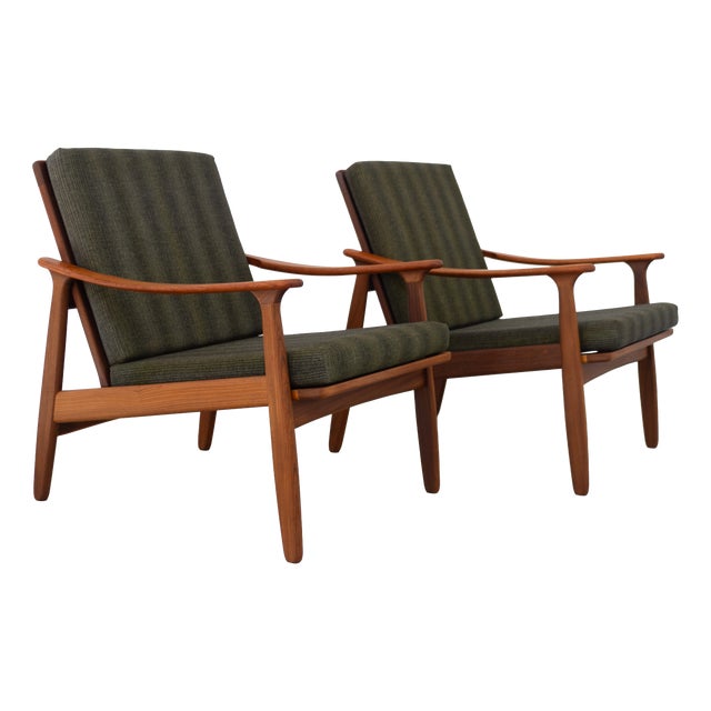 Danish Modern Teak Lounge Chairs, 1960s, Set of 2 For Sale