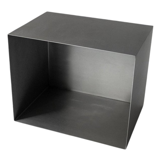 Sonar Cube Multifunction Furniture in Brushed Stainless Steel by Form & Eisen For Sale