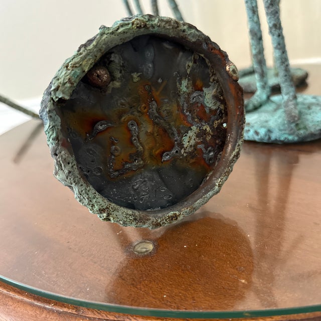 Metal Early 21st Century Bronze Artist Made Brutalist Style Sculpture Set of 6 For Sale - Image 7 of 10
