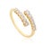 18k Yellow Gold Open Wrap Round Brilliant Diamond Bypass Ring Size 6.5 For Sale - Image 4 of 14