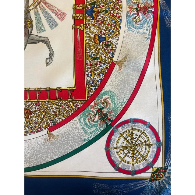 Hermès Scarf Silk Hermes Feux D’artifice Gavroche Soie 1999 For Sale - Image 4 of 6