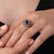 This beautiful Victorian sapphire and diamond ring is a romantic antique jewel from the 1890’s, centered by a GIA-...