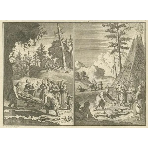 Paper Workshop of Picart, Marriage, Baptism, and Other Customs of the Sami People in Lapland, 1726, Print For Sale - Image 7 of 9