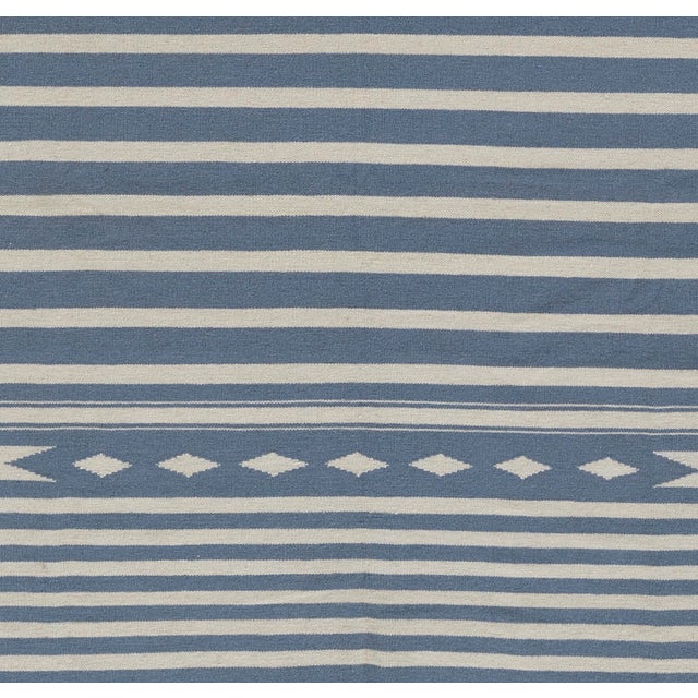 Erin Gates by Momeni Thompson Billings Light Blue Hand Woven Wool Area Rug 5' X 7'6" For Sale - Image 11 of 12