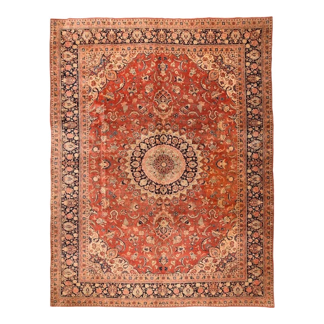 Vintage Sarouk Rug 10'0'' X 13'0'' For Sale