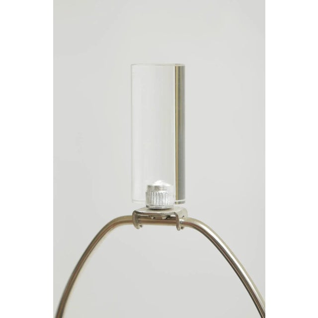Light Pink Vintage Italian Murano Lucite and Glass Striped Lamp Pinks, Gold, Copper, Clear 60's For Sale - Image 8 of 10