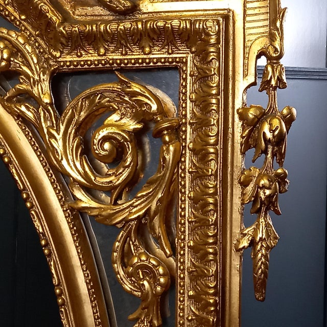 Vintage Oval Rococo Mirror, 1960s For Sale - Image 11 of 18