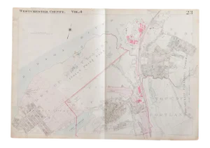 Vintage Hopkins Map of Town of Cortlandt NY Village of Buchanan