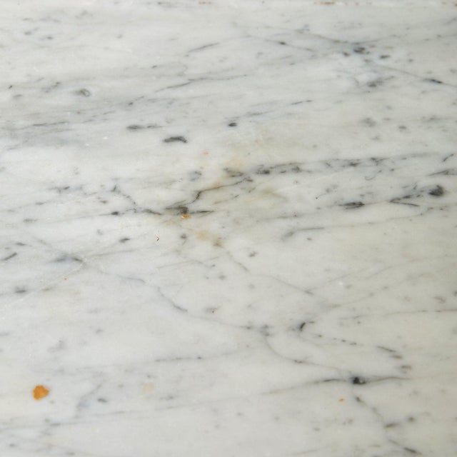 Mid-Century Modern Italian Fluted Wood Console with Marble Top, 1950s For Sale - Image 3 of 11
