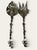 Baroque Vintage Italian Baroque-Style Serving Set Spoon and Fork For Sale - Image 3 of 12
