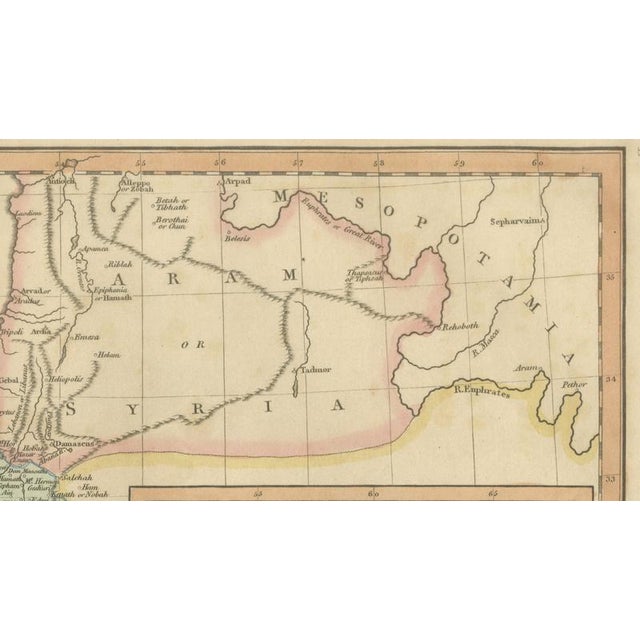 Antique Biblical Holy Land Map, 1827 For Sale - Image 9 of 10