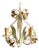 Vintage Painted Tole Floral Chandelier, 1950s For Sale