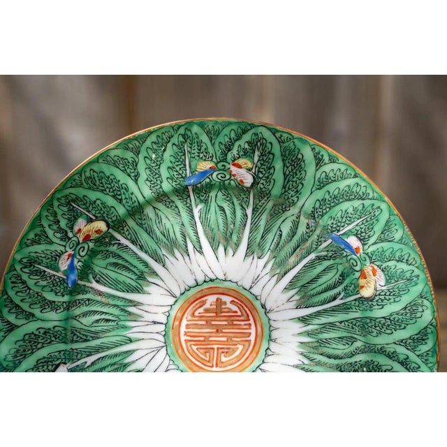 19th Century Qing Chinese Bok Choi Cabbage Porcelain Plates, Set of 2 For Sale - Image 14 of 18
