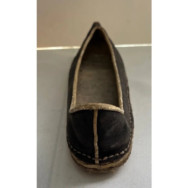 A rare and historically significant antique Korean Heukhye — the distinctive black leather shoe worn exclusively by the...