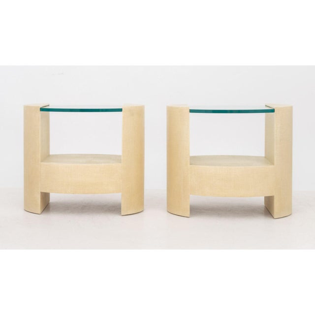Jay Spectre Style Modern Bedside Tables, Pair For Sale - Image 9 of 9