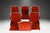 Burnt Orange Mid Century Chrome Dining Chairs Six Milo Baughman Style For Sale - Image 8 of 11