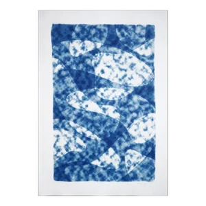 "Looking Up at the Clouds" Contemporary Abstract Monotype in Watercolor Paper