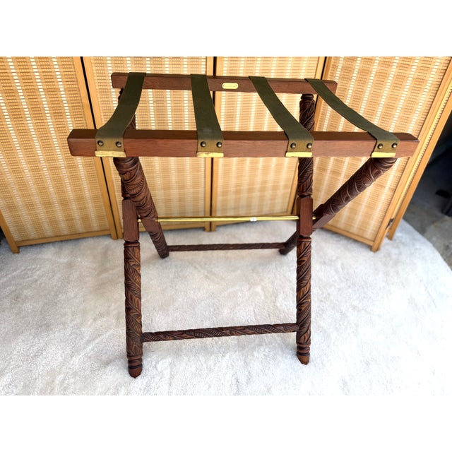 Vintage Ralph Lauren Home Butler's Tray Table | British Colonial Rattan & Brass For Sale - Image 11 of 18