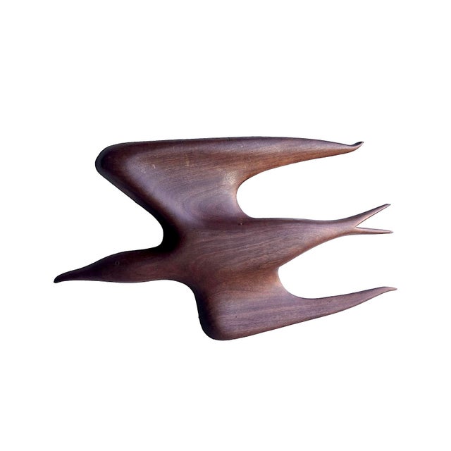 Mid 20th Century Hand Carved Falcon Wall Sculpture Attributed to Arthur Umanoff for Raymor For Sale - Image 14 of 17