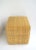 Wicker Pedestal Stool Ottoman For Sale - Image 4 of 12