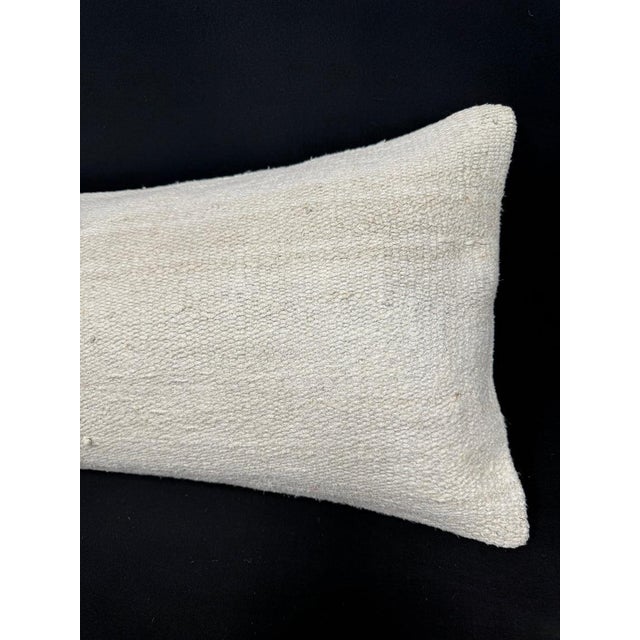 Turkish Hemp Pillow Cushion Natural Beige Cushion Cover 14"x40" For Sale - Image 4 of 4
