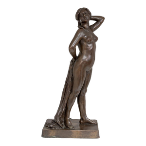 Art Nouveau "The Bather" Patinated Bronze