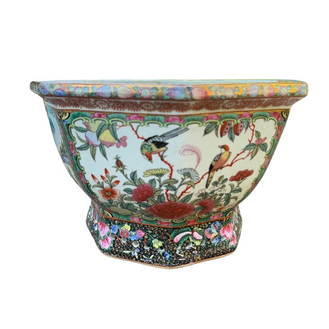 This is an exquisite Rose Famille medium cachepot jardinière. This planter is a great size, beautifully cheery, and can be...