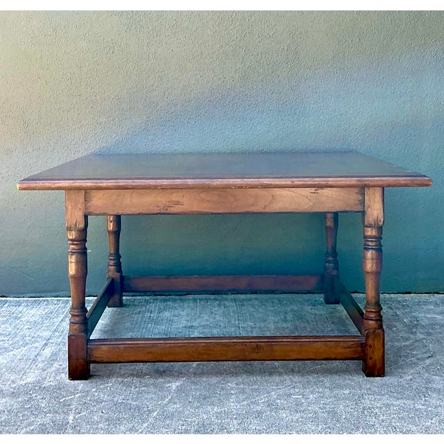 Vintage Turned Wood Coffee Table For Sale - Image 9 of 12