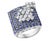 2.5 Carat Blue Sapphire and .65 Ct Diamond Cocktail Ring in 18 Karat Gold Estate For Sale In New York - Image 6 of 8