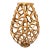 Sculptural Openwork Large Gold Aluminum Vase – Organic Modern Lattice Vessel For Sale