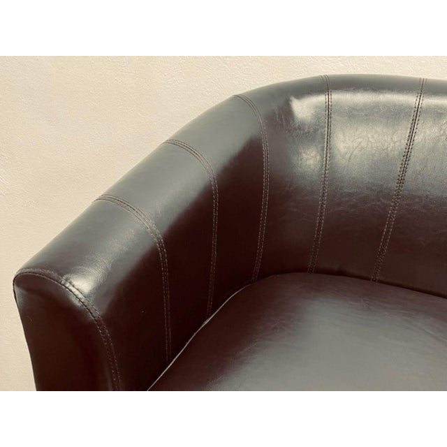 2-Seater Sofa in Brown Skai, 1980s For Sale - Image 3 of 5